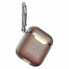 HSKMALL Housse De Protection Casque Vélo Pour Airpods-etui Or Marron