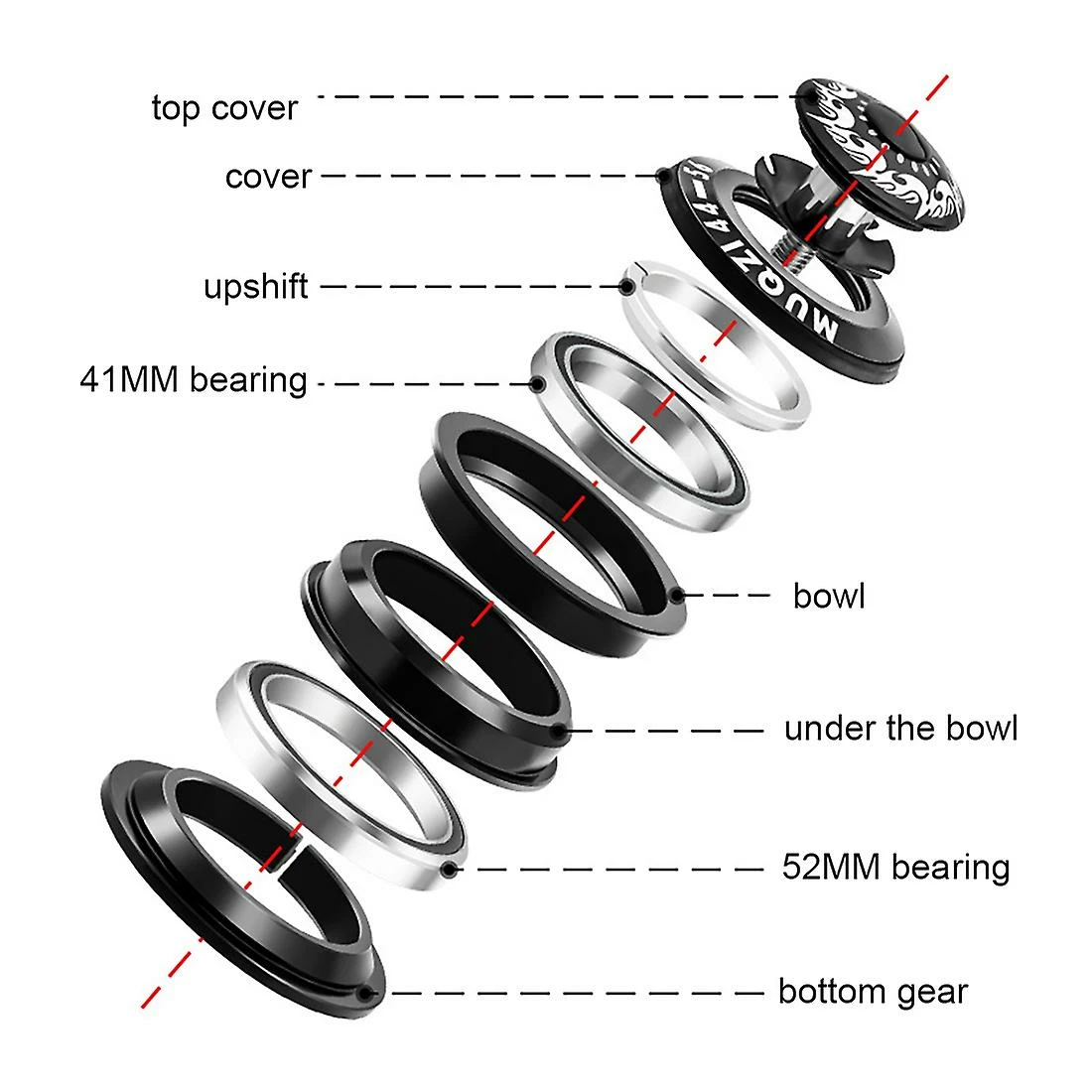 Unbranded 44-56mm Casque Intégré De Vélo Casque De Vélo De Route 1 1/8 Pouce-1 1/2 Pouce 28,6 Strai De Tube Conique 6 Unbranded 44-56mm Casque Intégré De Vélo Casque De Vélo De Route 1 1/8 Pouce-1 1/2 Pouce 28,6 Strai De Tube Conique – Image 4