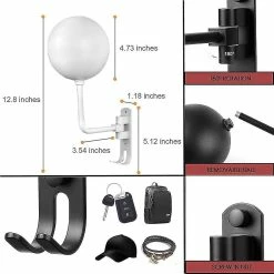 Unbranded 1pcs 180 Porte-casque De Moto, Support De Casque En Métal De Rotation -Porte-vélos et Barres de Toit Soldes 354744204 max