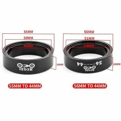 Unbranded Adaptateur De Casque VTT Vélo De Route Cadre De Tube Conique, 56-44mm Noir -Porte-vélos et Barres de Toit Soldes 354745589 max