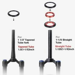 Unbranded Casque De Vélo 41.8 / 52mm Tube Droit Fourche Direction Roulement Casque -Porte-vélos et Barres de Toit Soldes 354746145 max