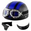 Harley Helmet Casque Harley Moto Demi-visage Casque En Cuir Avec Lunettes Anti-uv 54-60cm