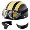 Harley Helmet Casque Harley Moto Demi-visage Casque En Cuir Avec Lunettes Anti-uv 54-60cm