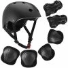 Unbranded Ensemble D’équipement De Protection Pour Enfants Casque De Sécurité Genouillères Coudières Poignets Jeunes Sport -Porte-vélos et Barres de Toit Soldes 417712099 max