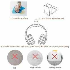 Unbranded Support De Casque D’écoute Support De Crochet, Style De Vie Sous Le Bureau Gain De Place Support De Casque Cintre Support De Casque Affichage -Porte-vélos et Barres de Toit Soldes 442817051 max