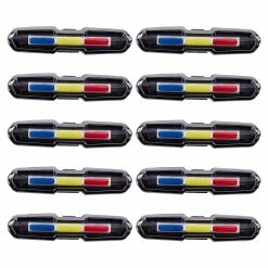 Unbranded 10x USB Rechargeable Avant Arrière Vélo Léger Batterie Au Lithium Led Vélo Feu Arrière Casque De Cyclisme Lig