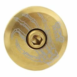 Toyvian 1pc Bike Top Cap Antirouille Durable Titanium Alloy Casque Top Cap Pour Autre Vélo De Route Vélo Mountain Bike Gold