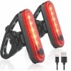 Unbranded Feu Arrière De Vélo Arrière 2 Pack, Ultra Lumineux Usb Rechargeables Feux Arrière De Vélo, Accessoires LED Rouges Haute Intensité S’adapte Sur N’importe Quel Vélo Ou Casque. Facile à Utiliser -Porte-vélos et Barres de Toit Soldes 642433158 max