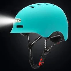 Unbranded Casque De Vélo Casque De Moto Avec Lumière D’avertissement éclairée Pour Les Enfants Adultes (s 48-53cm, Bleu)