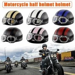Unbranded Moto Scooter Demi-Casque Avec Lunettes Lunettes Visière Pour Femmes Hommes Nouveau -Porte-vélos et Barres de Toit Soldes 755298119 max