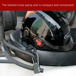 Unbranded Casque Chaîne Serrure Mot De Passe à 3 Chiffres Pour Scooter Moto Vélo Serrure Câble -Porte-vélos et Barres de Toit Soldes 756051523 max 1