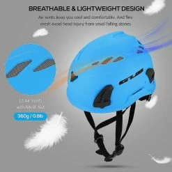 Nw 1776 Casque D’escalade Casque De Sécurité De Cyclisme W / Lampe Frontale Earmuff Feu Arrière Points D’attache Pour La Randonnée Escalade Casque De Vélo Spéléologique -Porte-vélos et Barres de Toit Soldes 786958322 max