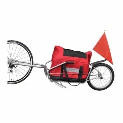 HAO Remorque De Vélo à Une Roue Avec Sac De Rangement En Acier Rouge Et Noir 9375306483729 - Avis / Test
