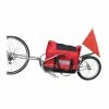 RIN Remorque De Vélo à Une Roue Avec Sac De Rangement En Acier Rouge Et Noir - Avis / Test -Porte-vélos et Barres de Toit Soldes rin remorque de velo a une roue avec sac de rangement en acier rouge et noir