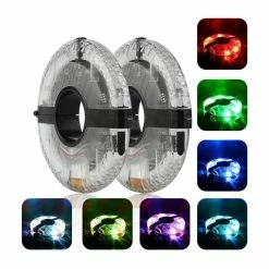 TAGVO Revaloriser Cyclisme Hub Léger, 7 LED 9 Couleurs 18 Images étanche USB Rechargeable LED Lumières De Roue De Vélo Spok - Avis / Test