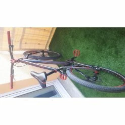 Vélo Urbain Rockrider 13 Vélo Urbain Rockrider -Porte-vélos et Barres de Toit Soldes velo 275 single speed noir et rouge 5